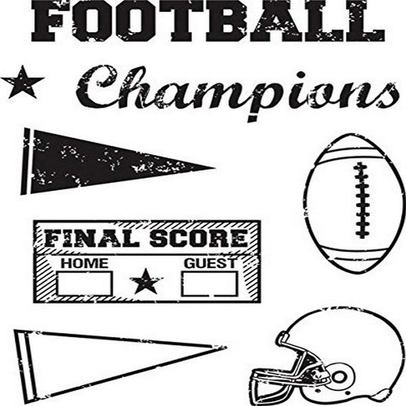 Karen Foster Design Scrapbooking Clear Stamps, Football, 4" x 5" - Image 3