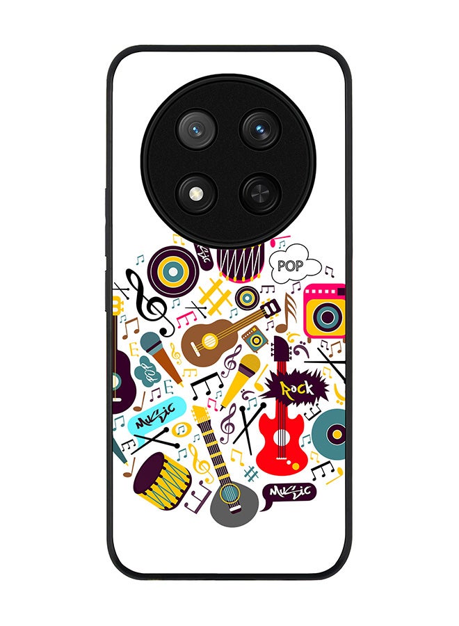 Stylizedd For Honor X9c / Honor Magic7 Lite 5G Case,Slim fit Camera Protection, Shockproof Thin Phone cover  - Muscial Instruments - Image 1