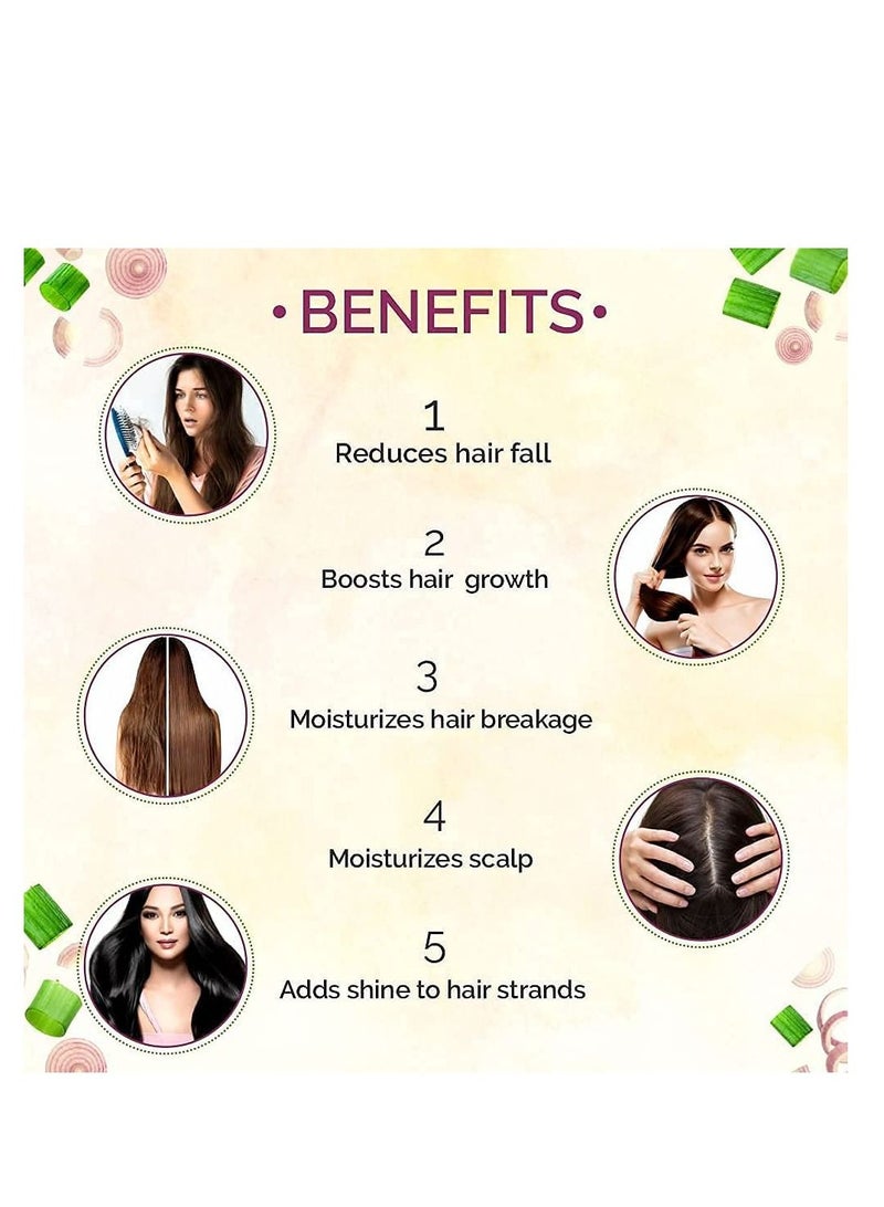 Indus Valley Organic Halal Certified Onion Oil For Hair Fall Control | No Synthetic Color or Fragrance | Zero Toxin 200ml - Image 4