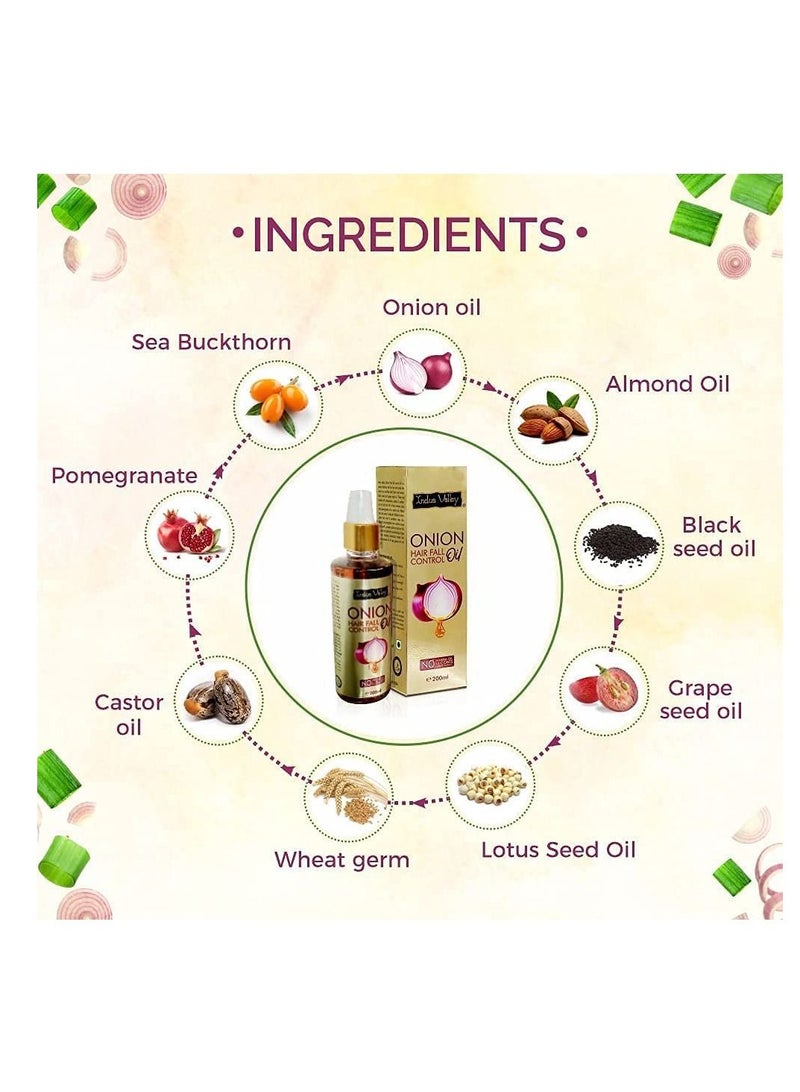 Indus Valley Organic Halal Certified Onion Oil For Hair Fall Control | No Synthetic Color or Fragrance | Zero Toxin 200ml - Image 5
