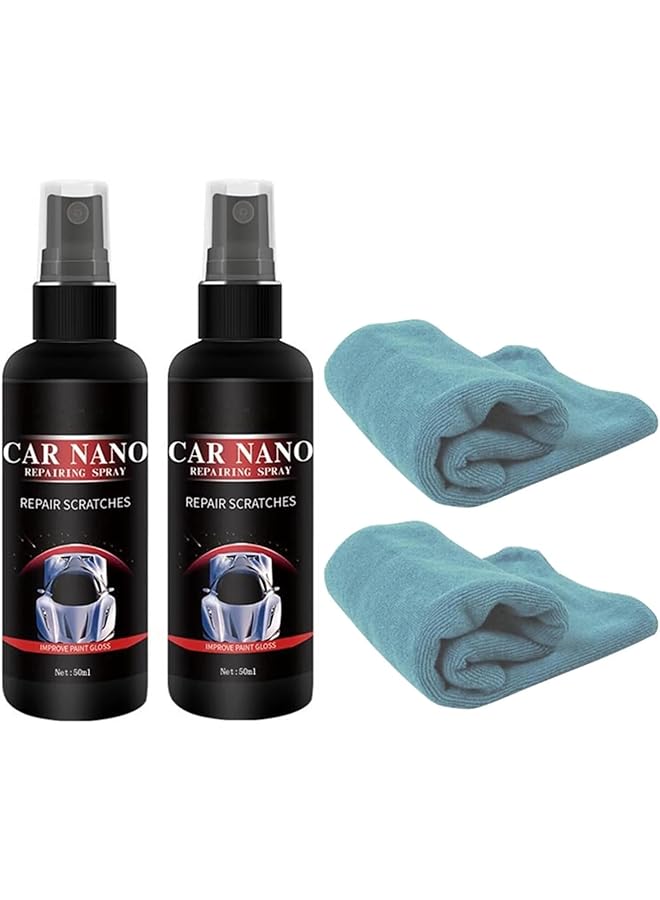 Generic Car Nano Repairing Spray, Polishing Nano Coating Agent, Fast Repair Scratches Repairing Polish Spray, Scratch Removal For All Car Body - 2Pcs, 50Ml - Image 1