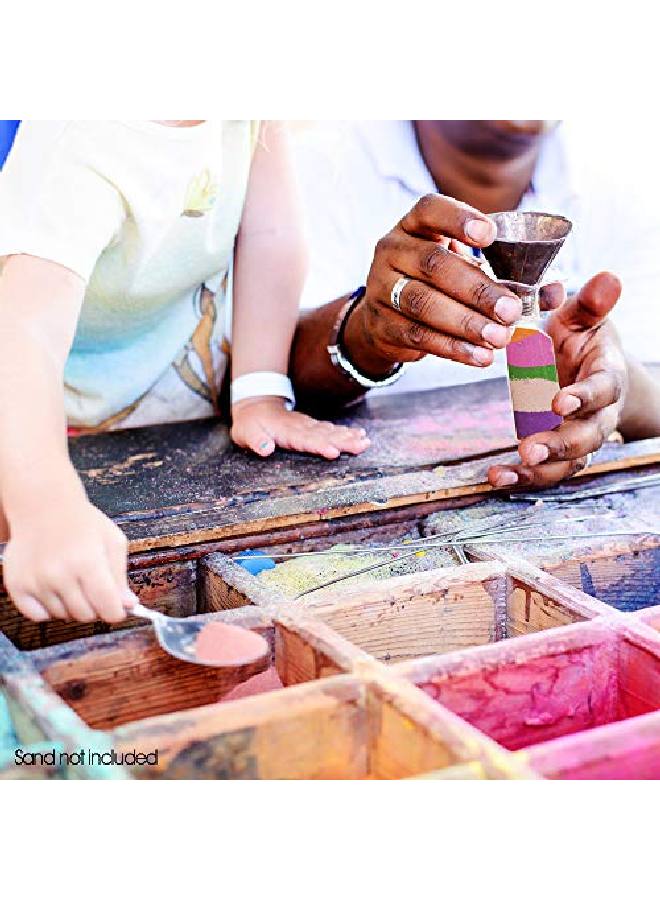 ArtCreativity زجاجات فن الرمل البلاستيكية مع سدادات عبوة من 12 زجاجة سعة 2 أونصة حاويات شفافة لفن الرمل رسالة في زجاجة دعوات الزفاف مستلزمات الفنون والحرف الممتعة للأطفال الرمل غير متضمن - Image 5