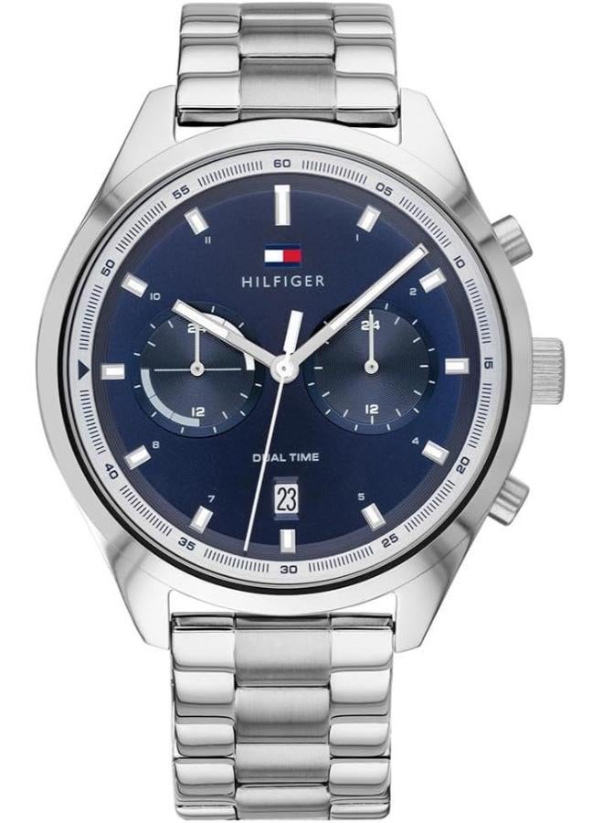 TOMMY HILFIGER Tommy Hilfiger Men's Analogue Quartz Watch with Stainless Steel Strap 1791725, Blue, bracelet - Image 1