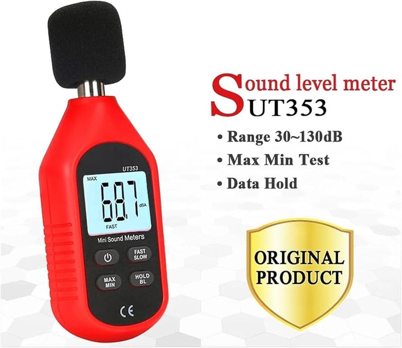 UT353 مقياس مستوى الصوت الرقمي جهاز قياس الضوضاء 30-130 ديسيبل مراقب الديسيبل - Image 4