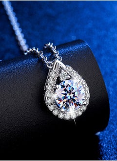 Hot sell new fashion women natural crystal gem diamond necklace pendant