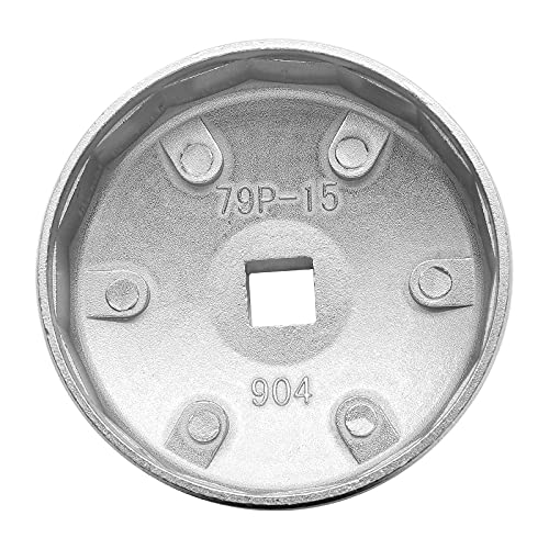 LDEXIN Model 904 Oil Filter Wrench, 79mm 15 Flute Filter Removal Cup Wrench, Oil Filter Cap Removal Socket Tool - Image 4
