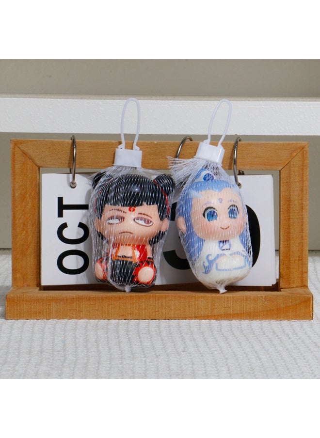 Generic - Nezha Aobi Pinch Music Devil Boy Naohai Pinch Music Nezha 2 Little Eggs Slow Rebound Decompression Toy In Stock-Color:Small Size Nezha Pinch Fun [8cm] - Image 1