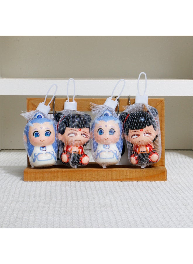 Generic - Nezha Aobi Pinch Music Devil Boy Naohai Pinch Music Nezha 2 Little Eggs Slow Rebound Decompression Toy In Stock-Color:Small Size Nezha Pinch Fun [8cm] - Image 1