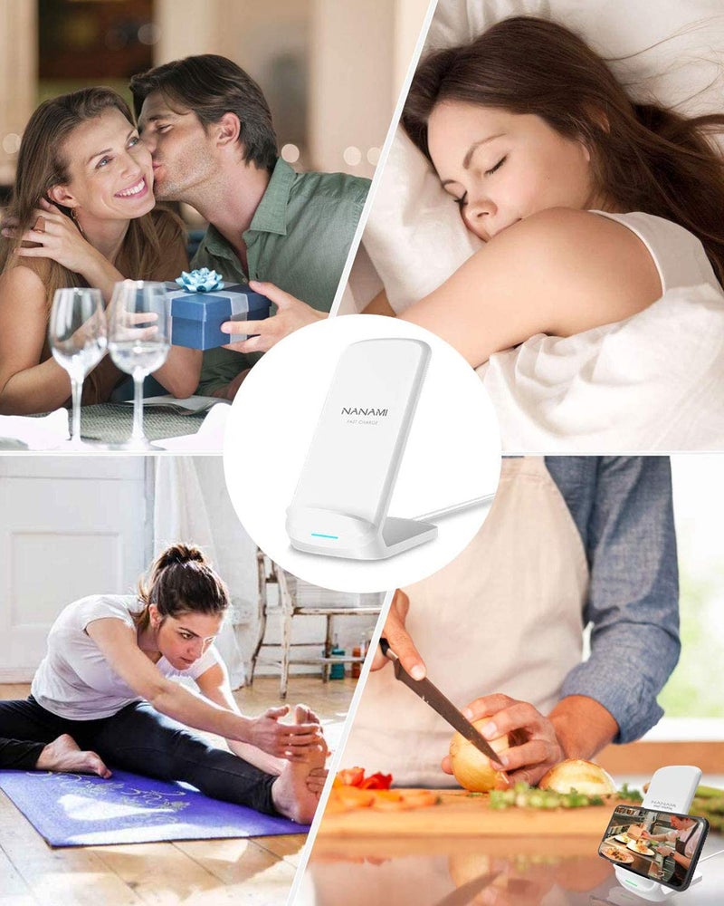 NANAMI Upgraded Fast Wireless Charger, Wireless Charging Stand for iPhone 17/17 Air/16/16 Plus/16 Pro/16 Pro Max/15/14/13/12 & Phone Charger Dock for Samsung Galaxy S26/S25/S24/S24 Ultra/S23/S22 - Image 4