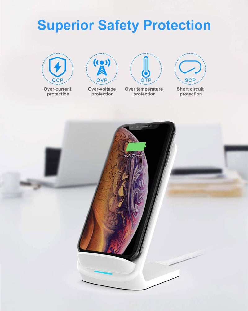 NANAMI Upgraded Fast Wireless Charger, Wireless Charging Stand for iPhone 17/17 Air/16/16 Plus/16 Pro/16 Pro Max/15/14/13/12 & Phone Charger Dock for Samsung Galaxy S26/S25/S24/S24 Ultra/S23/S22 - Image 5
