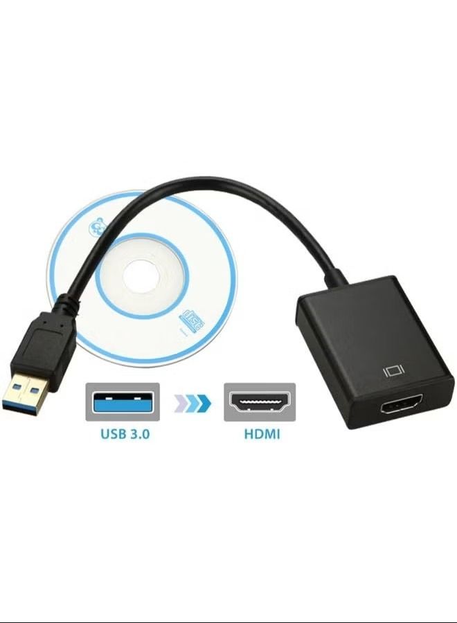 HDMI Female To USB Male Adapter Cable Black - Image 3