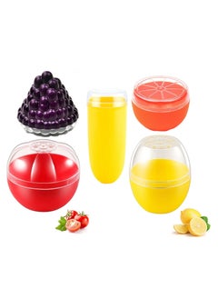 Set of 5 Reusable Plastic Fruit and Vegetable Storage Containers Ideal for Lemons Tomatoes Grapes Corn and Oranges Organize Fresh Produce