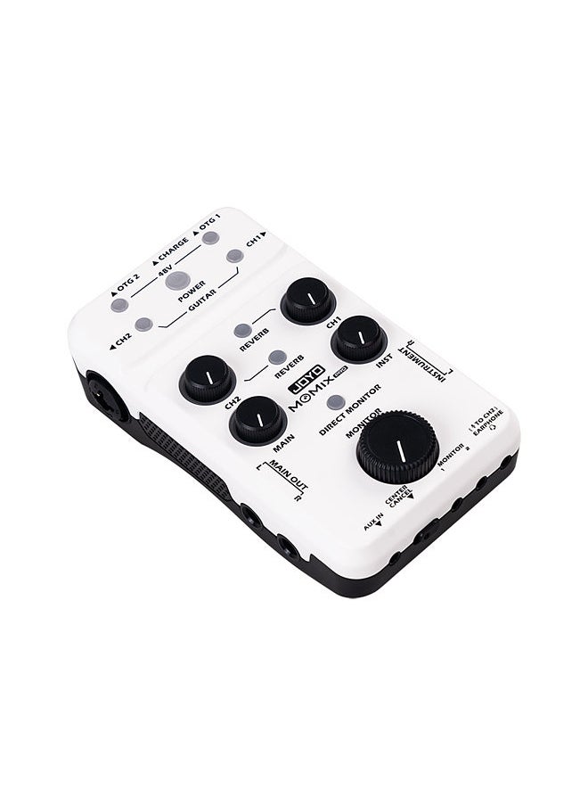 JOYO - JOYO MOMIX PRO Audio Mixer Type-C Phone Powered Plug and Play USB Audio Interface Stereo XLR + 48V Phantom Power Mixer for Live Streaming Recording Podcasting Used in Microphone / Keyboard - Image 1