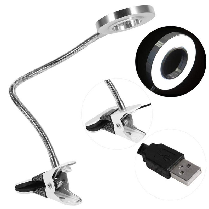 Pinkiou Clip on Lamp Pinkiou Desk Lamp with Clamp for Night Reading Nail Art Makeup Salon LED USB Book Light Clip Clamp Lamp 360°Flexible Gooseneck Bed Lamp 3 Color Models - Image 5