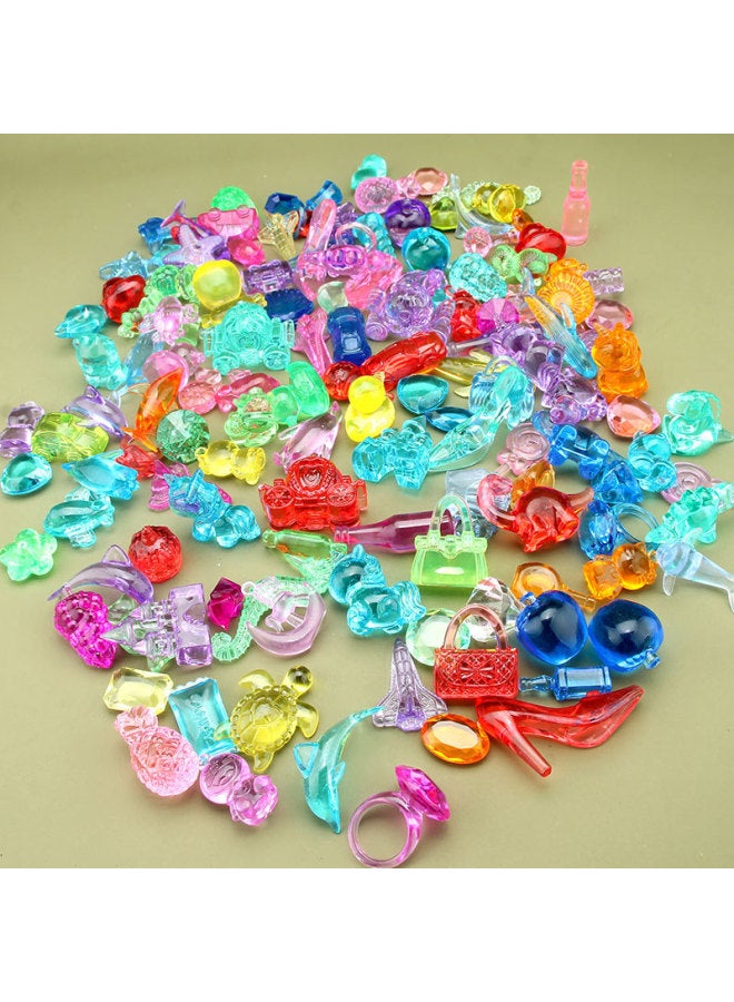 Children's Crystal Gem Animal Toys Archaeological Excavation Colorful Acrylic Plastic Treasure Amusement Park Capture Machine Diamond-Color:30mm Round Diamond One Jin - Image 3