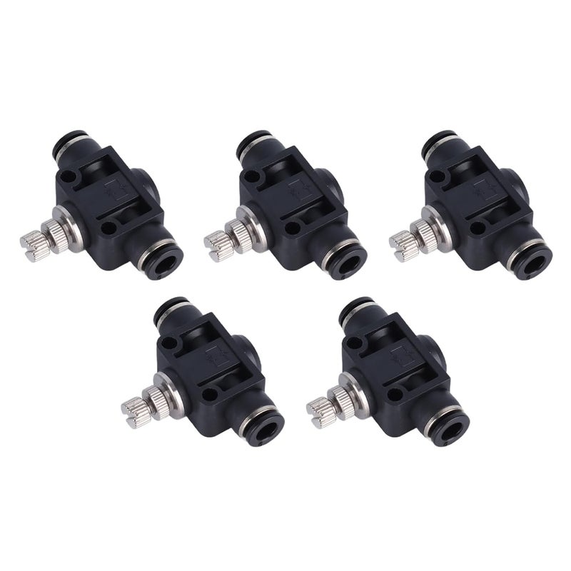 Pneumatic Throttle Valve 5 Pack 10mm Tracheal Outer Diameter For Automation Equipment - Image 4