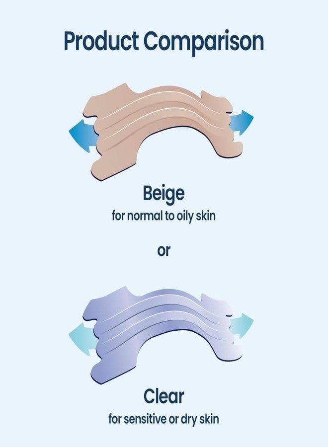 Maginno Nasal Strips for Sleep, Snoring & Congestion Relief – Drug-Free Nasal Dilator for Colds, Allergies & Exercise – Instant Breathing Support, Large Tan & Clear Options - 30 Count - Image 3