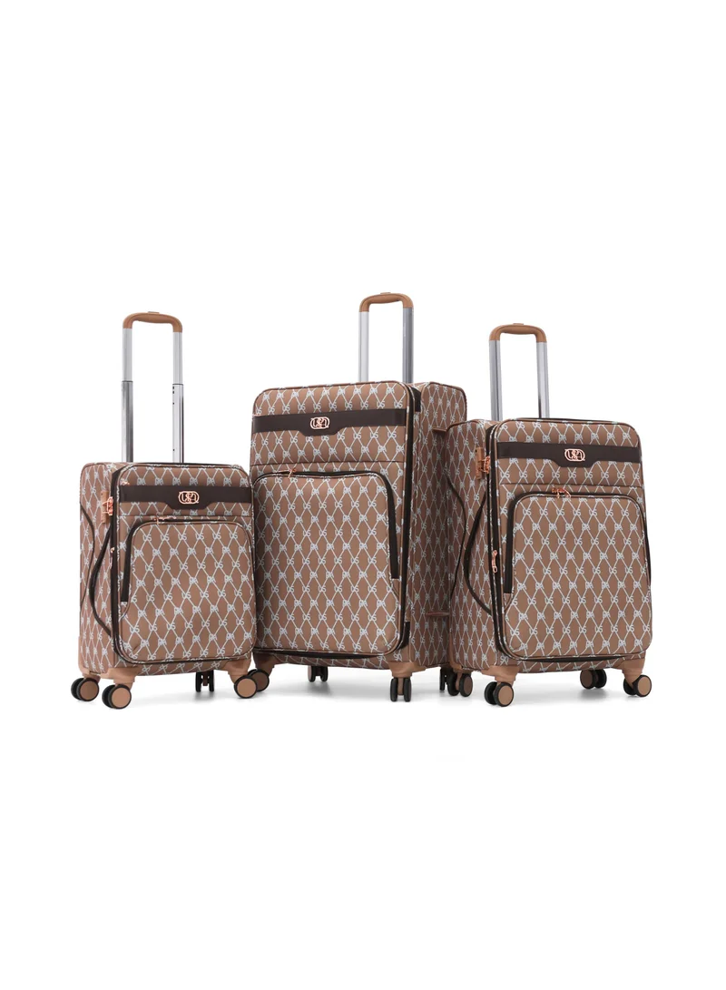 U.S. Polo Assn. U.S. Polo Assn. 3-Piece Softshell Luggage Set | 20" 24" 28" Spinner Suitcases with TSA Lock - Complete Travel System