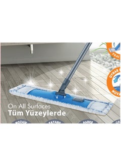 Flat Floor Mop for Cleaning Floors, Microfibre Floor Mop for Laminate, Wooden, Hard Floor, Vinyl Tile, Dust, Wet with 2 Washable Chenille Pads Dry Mop for Kitchen Bathroom (Blue) - pzsku/ZB6021FFBE25CFF5DAC63Z/45/_/1721914701/422cdf50-c71c-4ac6-bdba-84df506221ad