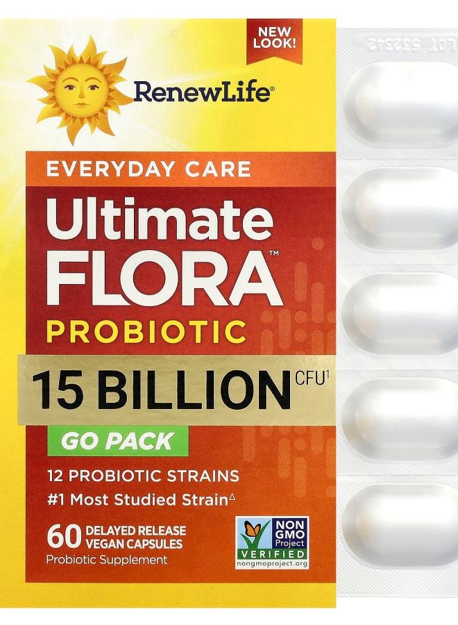Ultimate Flora™ Everyday Care Probiotic 15 Billion CFU 60 Delayed Release Vegan Capsules