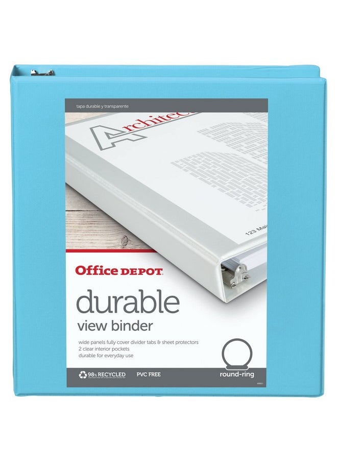 OfficeMax Durable View 1.5" Binder, Blue  - Image 1