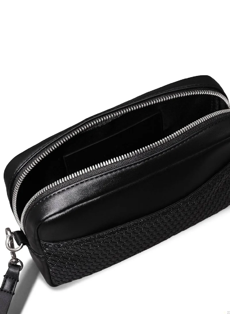 Calvin Klein Jeans Men's Logo Pouch, Black - faux leather
