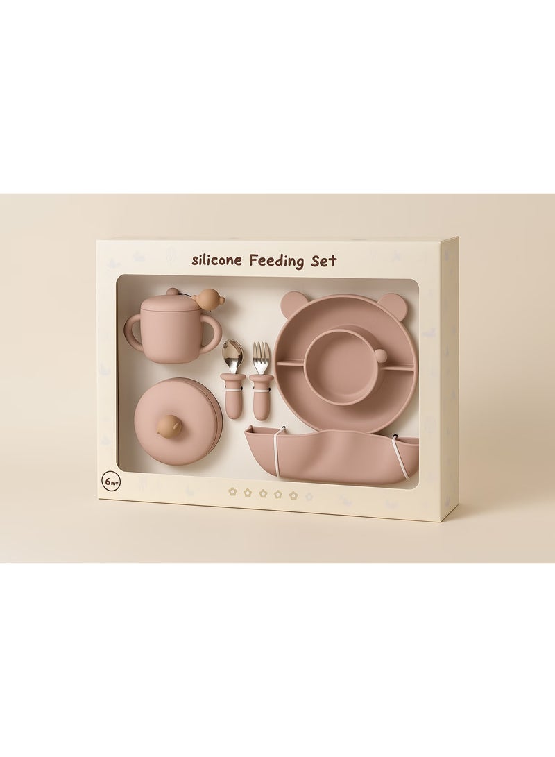 بيكا بلوم ايت بيس سيلكون بيبي فيدينغ سِت، بيبي لِد وينيِنگ سِت، فيدينغ سبلايز فور تودلرز نيو بورن بيبي جِفت سِت - Image 1