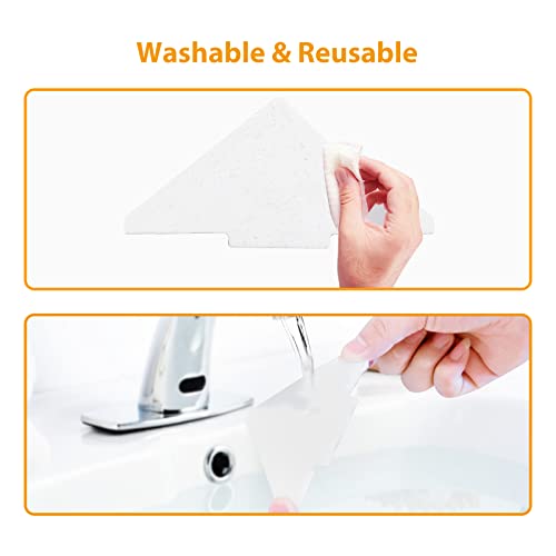 Sahhika Rug Tape, 10 Pcs Double Sided Non Slip Reusable Rug Stopper, Washable Rug Tape for Hardwood Floors, Tile Floors, Carpets, Floor Mats, Wall (Peal White) - Image 3