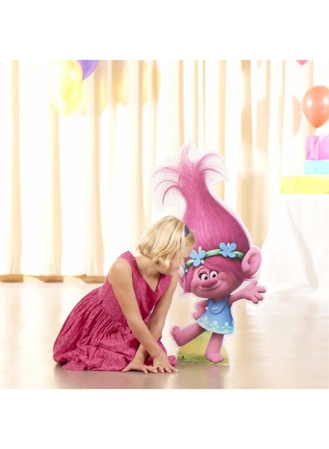 Star Cutouts, Trolls Poppy, Cardboard Cutout Standup, Movie-Themed Life-Size Stand-In - 37" x 19" - Image 1
