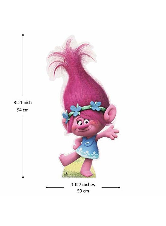Star Cutouts, Trolls Poppy, Cardboard Cutout Standup, Movie-Themed Life-Size Stand-In - 37" x 19" - Image 2