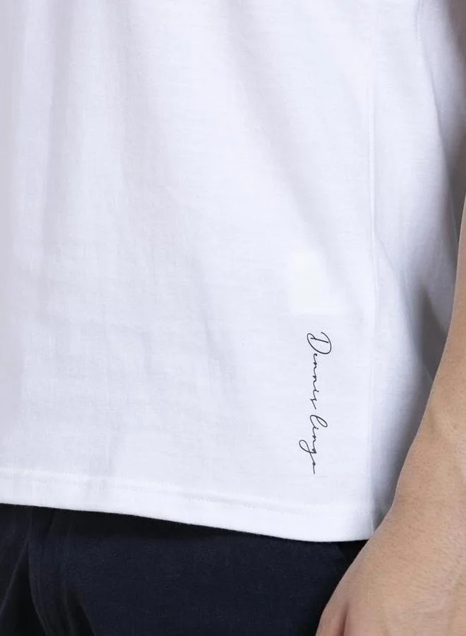 Dennis Lingo Dennis lingo Men White Crew Neck Cotton T-Shirt
