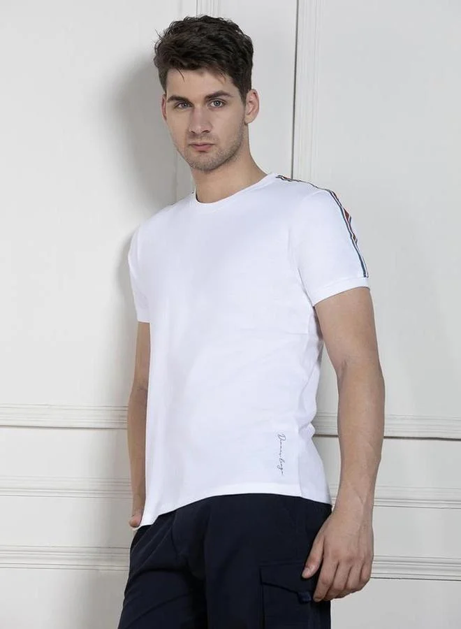 Dennis Lingo Dennis lingo Men White Crew Neck Cotton T-Shirt