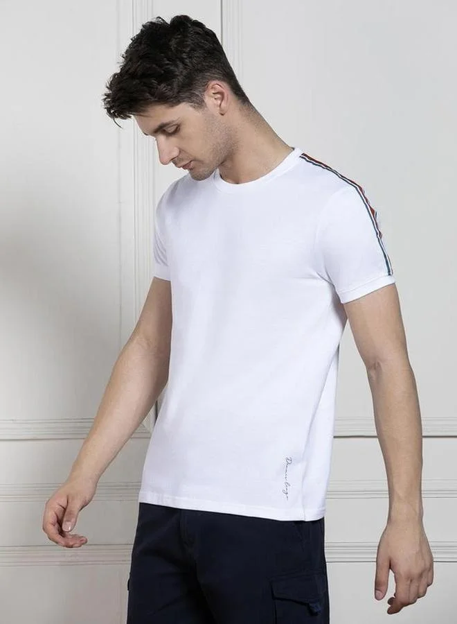 Dennis Lingo Dennis lingo Men White Crew Neck Cotton T-Shirt