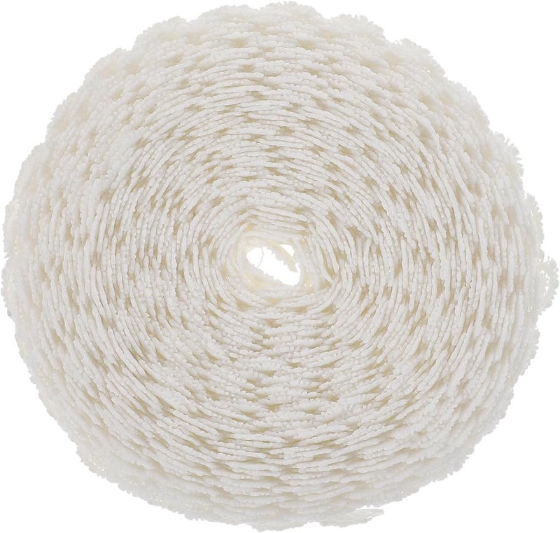 ABOOFAN Lace Trim Embroidery 2cm White Floral Guipure Crochet Lace for DIY Sewing Craft Supplies Bridal Wedding Decoration 10 Yards Roll - Image 1