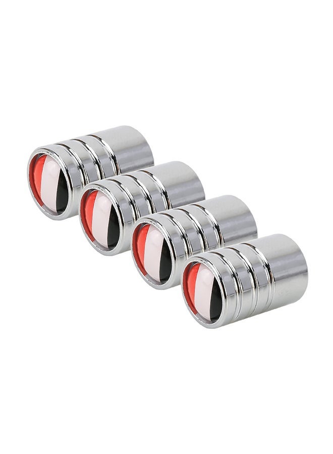 NIBEMINENT 4-Piece France Flag Pattern Gas Car Tire Valve Cap  - Image 1