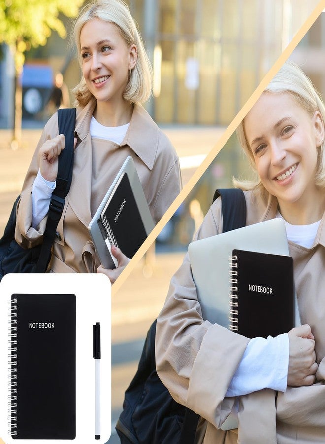 Feifeiya Portable White Board Dry Erase Notebook 4 x 7 Inch Mini White Board Dry Erase Reusable Notebook for Study, Meeting, Planning, Black - Image 5
