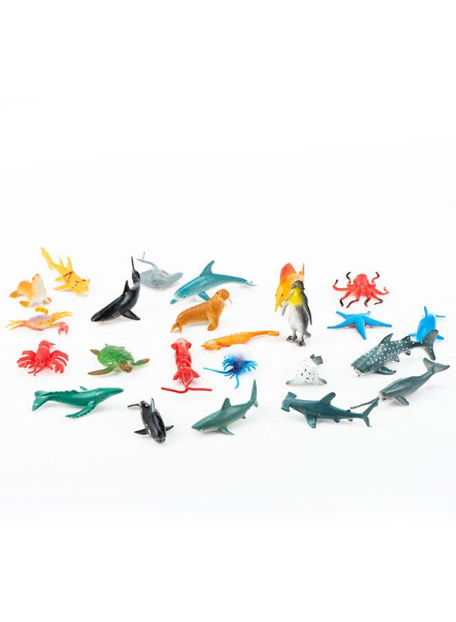 محاكاة نماذج للحيوانات لعبة نموذج الحشرات محاكاة ثعبان صغير سلحفاة سلحفاة الحشرات البرية لعبة التعليم المبكر اللون: 24 محيطات - Image 1