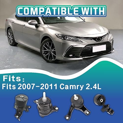 YBDDZH Engine Motor Mount Compatible with 2007-2011 Camry(2.4L)Auto Transmission Replace OE A62009 A4211 A4274 A4207 Set of 4, DAN011 - Image 2