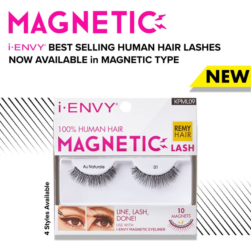 i.Envy i•ENVY Magnetic Human Hair Lashes Double Strength Reusable Lashes Easy To Apply, Everyday Wearable False Eyelashes - Image 3