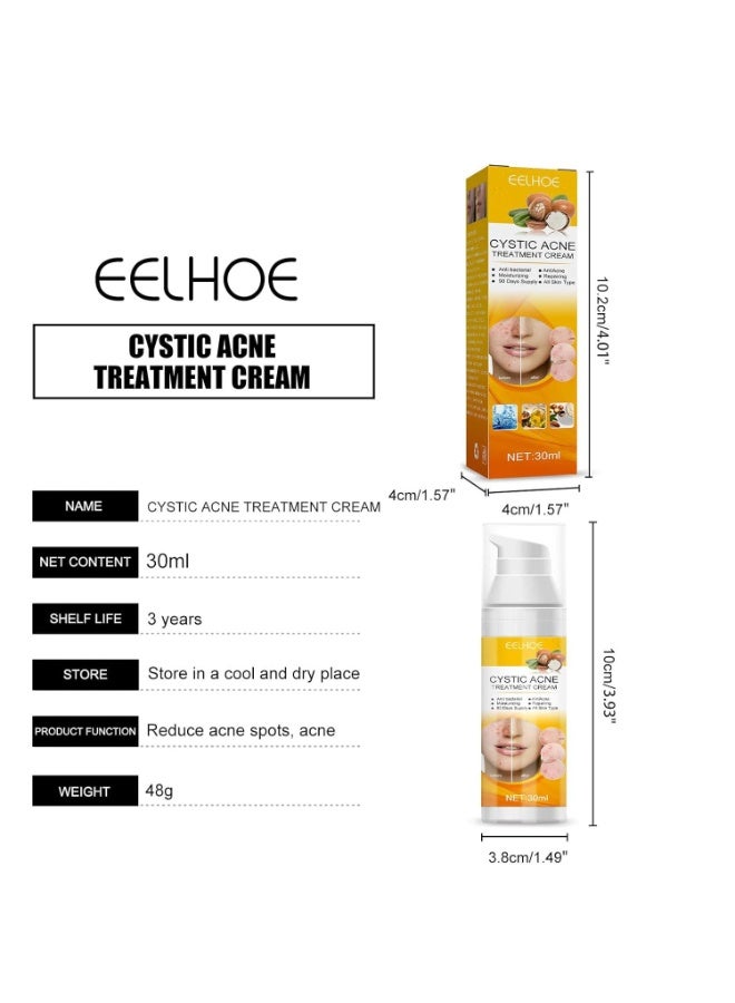 EELHOE Herbal Anti-Cystic Acne Cream – Deep Pore Cleansing, Hydrating, and Skin-Brightening Formula to Fight Breakouts Fast - Image 3