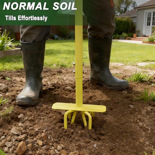 BARAYSTUS Hand Tiller Cultivator with Steel Garden Claw, Manual Twist Tiller Soil Loosening Garden Tool for Flower Beds, Raised Beds & Planter Boxes - Image 3
