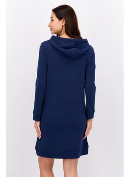 Robe Di Kappa Women Plain Sweater Dress, Navy Blue  - Image 3