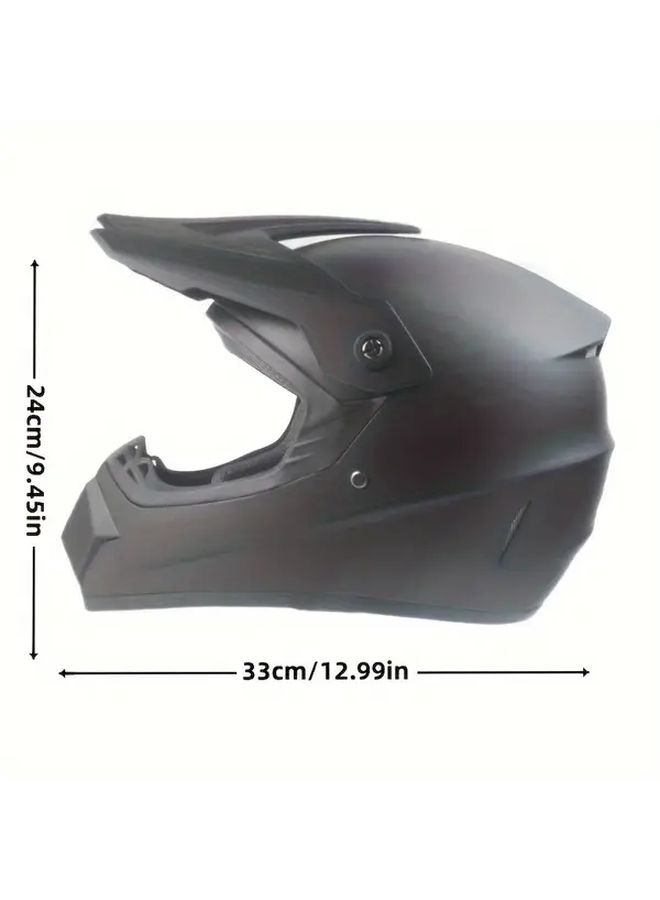 Off Road Motorcycle Helmet Modular Full Face Size XL Matte Black Breathable - Image 5