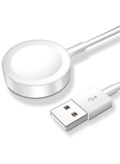 𝟐𝟎𝟐𝟐 𝐔𝐩𝐠𝐫𝐚𝐝𝐞𝐝 for Apple Watch Charger Magnetic Fast Charging Cable [Portable] Magnetic Wireless Charging Compatible with Apple Watch Series Ultra/8/7/6/SE/SE2/5/4/3/2/1-[3.3ft/1M] White