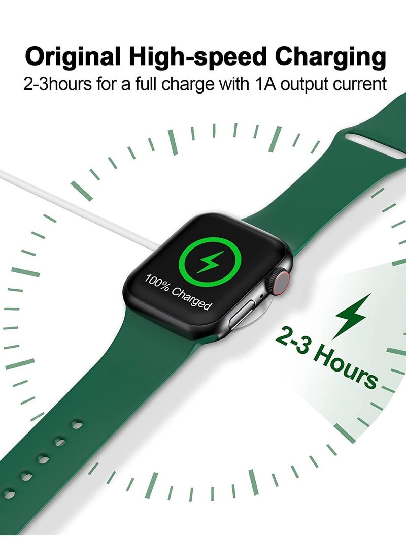 ELTRAZONE - 𝟐𝟎𝟐𝟐 𝐔𝐩𝐠𝐫𝐚𝐝𝐞𝐝 for Apple Watch Charger Magnetic Fast Charging Cable [Portable] Magnetic Wireless Charging Compatible with Apple Watch Series Ultra/8/7/6/SE/SE2/5/4/3/2/1-[3.3ft/1M] White - Image 1