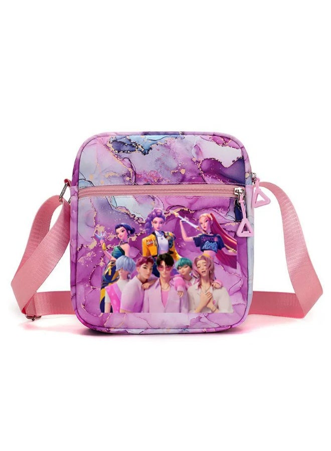 general K-pop Demon Girl Group Print Shoulder Bag for Women Crossbody Bag Schoolbag for Students Campus Bag
