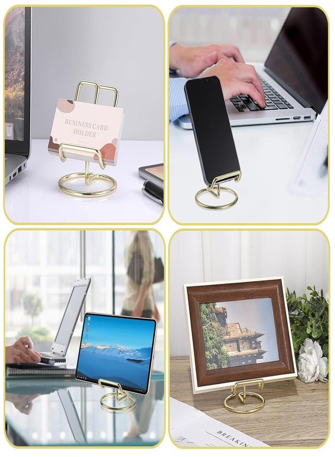 Climberty® Visiting Card Holder for Men, Business Card Holder for Desk, Versatile Phone Stand, 30-40 Card Capacity, Gold Finish, Professional Card Display Organizer for Modern Office Decor (1 Pcs) - Image 5