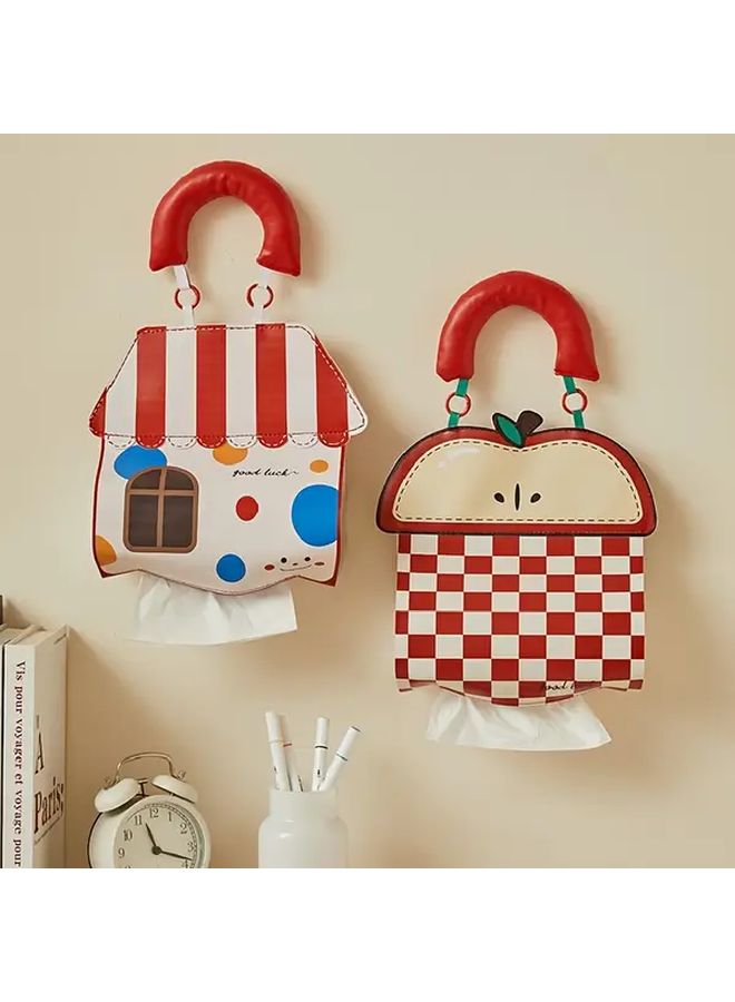 Apple Pattern Tissue Box Holder Modern Minimalist for Car Living Room Bathroom - Image 2