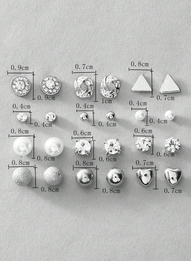 Styli Set of 12 - Silver Assorted Earrings - Image 4