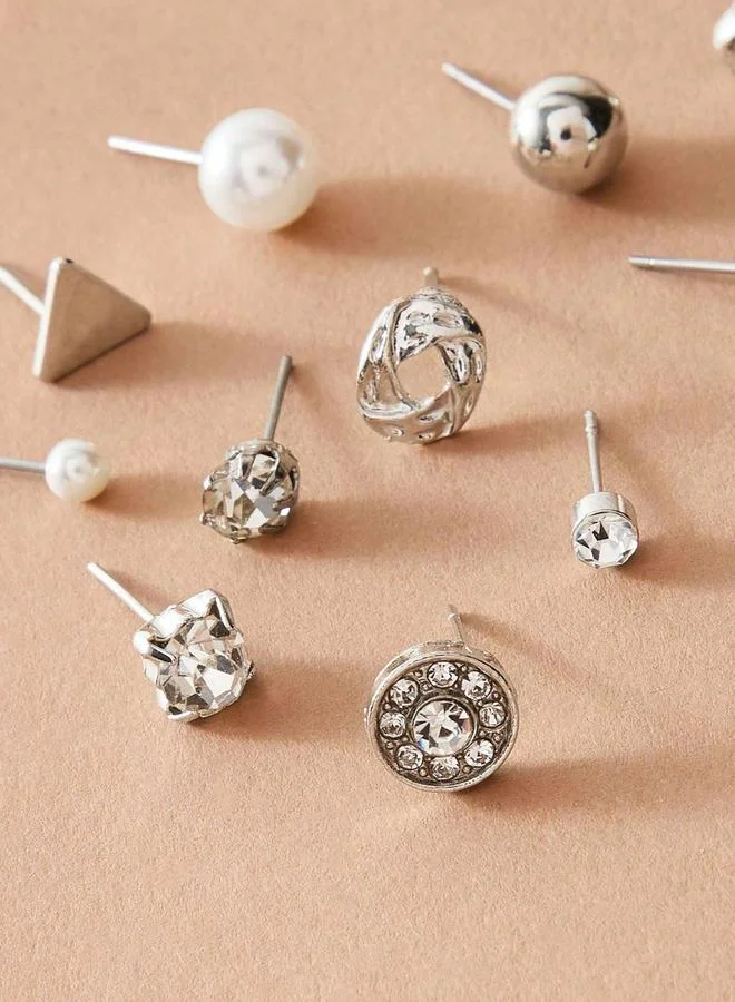 تايك تو Take Two Set of 12 - Silver Assorted Earrings